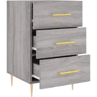 vidaXL Table de chevet sonoma gris 40x40x66 cm bois d'ingénierie