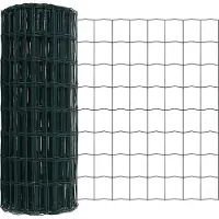 vidaXL Clôture Eurozaun, 0,6 x 50 mètres, fer revêtu de PVC, couleur verte