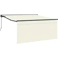 vidaXL , store enroulable crème, 300 x 250 cm, en polyester et aluminium