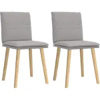 vidaXL Chaise de salle à manger 2 pcs. Tissu gris nuage