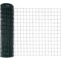vidaXL Clôture Euro, 1,4 x 10 mètres, fer revêtu de PVC, couleur verte