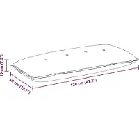 vidaXL Coussin dorsal gris clair 120 x 50 cm Tissu velours côtelé
