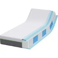 vidaXL Matelas blanc et gris 80 x 200 cm Tissu jacquard