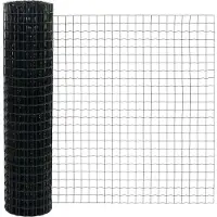 vidaXL Clôture européenne avec socle en béton, 10 x 1 m, acier revêtu de PVC, gris