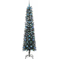 vidaXL Arbre de Noël artificiel avec 300 LED avec support Vert 210 cm