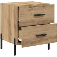 vidaXL Cabinet de chevet avec tiroir chêne artisanal 40 x 35 x 47.5 cm