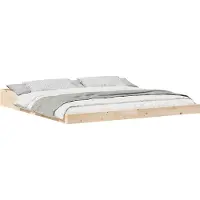 vidaXL Cadre de lit Marron 200 x 210 cm Pin massif
