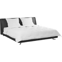 vidaXL : Ensemble de literie comprenant une couette et deux oreillers, 3 pièces, blanc, microfibre