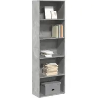 vidaXL Bibliothèque gris béton 60x30x189 cm bois d'ingénierie
