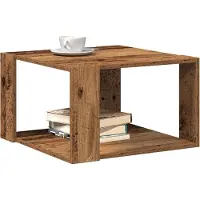 vidaXL Table basse en bois recyclé 51,5 x 51,5 x 30 cm Panneau de bois