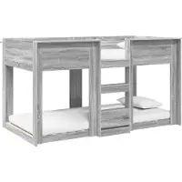 vidaXL Lit superposé pour enfants Gris Sonoma 90 x 190 cm Bois composite