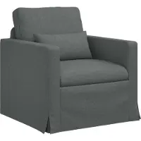 vidaXL Canapé Gris foncé 78 x 78 x 80 cm Mét¿¿