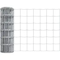 vidaXL Clôture européenne avec socle en béton, 10 x 0,6 m, acier galvanisé, couleur argent