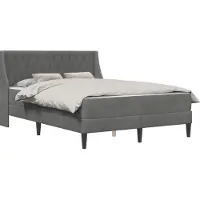 vidaXL Cadre de lit avec matelas gris foncé 160 x 200 cm velours