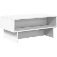 vidaXL Table basse blanche 80 x 46 x 35 cm Bois composite