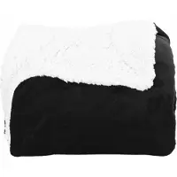 vidaXL Jeté Noir 150 x 200 cm Toison