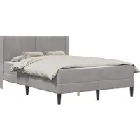 vidaXL Cadre de lit avec matelas gris clair 120 x 200 cm velours