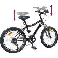 vidaXL Vélo enfant 24 pouces 6 vitesses pour 8-12 ans noir