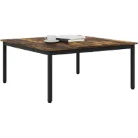 vidaXL Table basse fumée 100 x 100 x 45 cm Bois composite