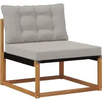vidaXL Ensemble de canapés d'extérieur avec coussins 6 pièces Naturel et gris clair