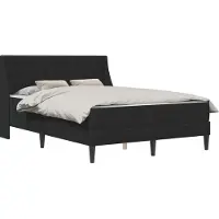 vidaXL Cadre de lit avec matelas avec matelas noir 120 x 190 cm velours