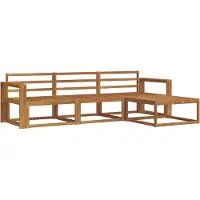 vidaXL Ensemble de salon de jardin 4 pièces en bois d'acacia massif naturel