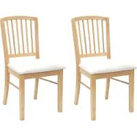 vidaXL Chaise de salle à manger 2 pcs Nature 50 x 52,5 x 91 cm