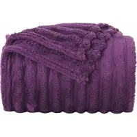vidaXL Couvertures À Jeter 6 Pcs Violet 270 X 240 Cm Toison
