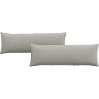 vidaXL Coussins de canapé 2 pcs Gris clair 120 x 40 cm tissu