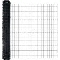 vidaXL Clôture européenne à fixer au sol, 10 x 1,5 m, acier revêtu de PVC