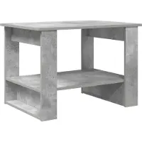 vidaXL Table basse Béton Gris 72 x 50 x 50 cm Bois composite
