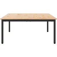 vidaXL Table basse Nature 100 x 100 x 45 cm Pin massif
