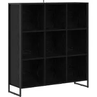 vidaXL Bibliothèque noire imitation chêne 99,5 x 30 x 108,5 cm