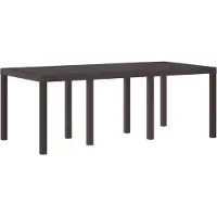 vidaXL Table de jardin brune 200 x 100 x 73 cm Poly-Rattan