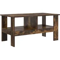 vidaXL Table basse Chêne fumé 90 x 50 x 45 cm Bois composite