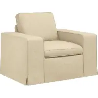 vidaXL Ensemble de canapés , 2 pièces, couleur crème, revêtement en tissu