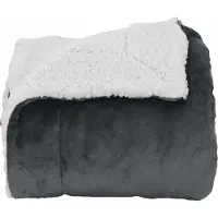 vidaXL Jeté Gris Foncé 220 X 240 Cm Toison