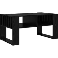 vidaXL Table basse noire imitation chêne 92 x 49,5 x 45 cm Bois composite