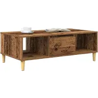 vidaXL Table basse en bois recyclé 102 x 55 x 35 cm Panneau de bois