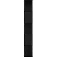 vidaXL Bibliothèque noire imitation chêne 80 x 24 x 159 cm Matériau dérivé du bois