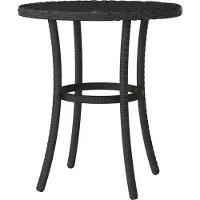 vidaXL Ensemble Bistro 3 pièces avec coussins Noir Poly Rattan