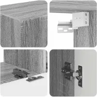 vidaXL Meuble TV , 8 pièces, gris Sonoma