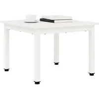 vidaXL Table basse blanche 50 x 50 x 36 cm Pin massif