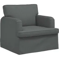 vidaXL Canapé Gris foncé 142 x 80 x 85 cm Mét¿¿