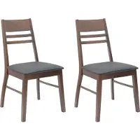 vidaXL Chaise de salle à manger 2 pcs marron clair 43 x 54 x 89 cm