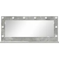 vidaXL Miroir de salle de bain , gris béton, 100 x 45 x 18 cm, rectangulaire