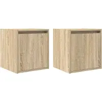 vidaXL Tables de chevet murales 2 pcs chêne sonoma 38x34x40 cm