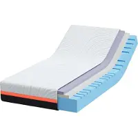 vidaXL Matelas blanc et gris 100 x 200 cm Tissu jacquard