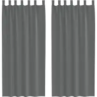 vidaXL Voile Rideaux avec passants 2 pcs. Gris foncé 140x245 cm