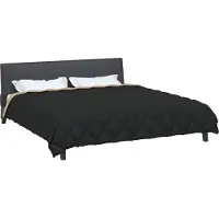 vidaXL Couette d'hiver noire et taupe 240 x 260 cm microfibre